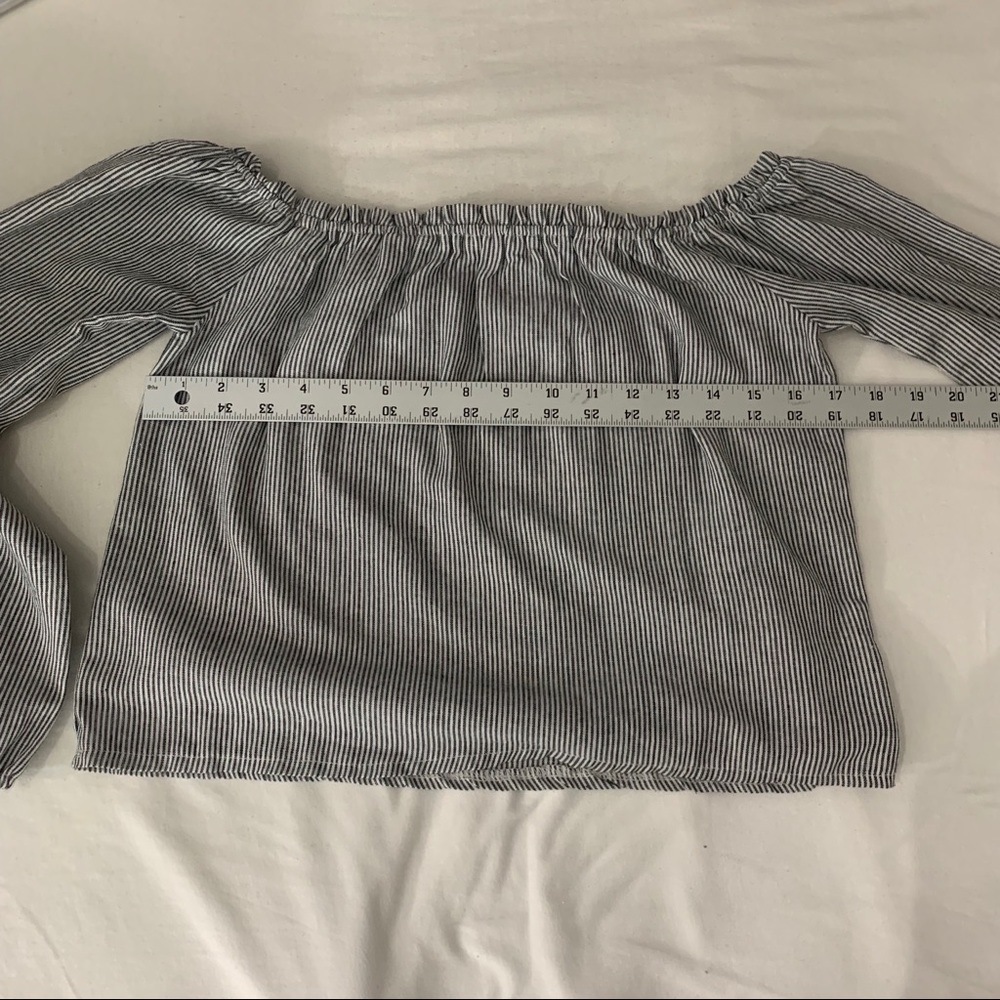 Brand Melville - Striped Off the Shoulder Top - Picture 6 of 6